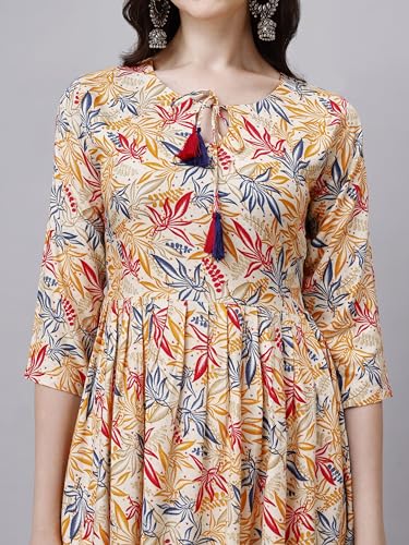 OBF Women's Rayon Printed Anarkali Kurti_Multicolour - Image 6