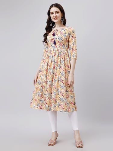 OBF Women's Rayon Printed Anarkali Kurti_Multicolour - Image 7