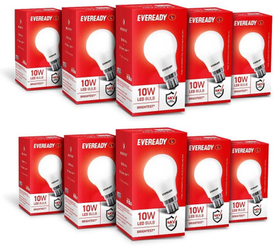 EVEREADY 10 W Basic Standard B22 LED Bulb(White, Pack of 10) - Image 2