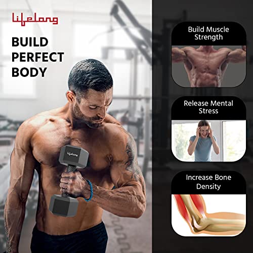 Lifelong PVC Hex Fixed Dumbbells