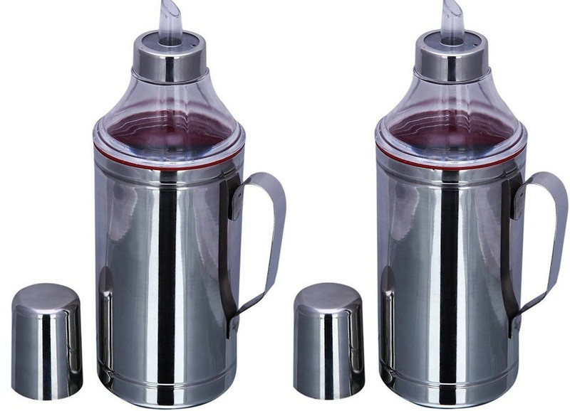 LIMETRO STEEL 1000 ml Cooking Oil Dispenser Set(Pack of 2)