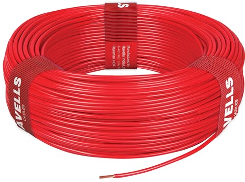 Havells Lifeguard Cable WHFFFNRL16X07 6 sq mm Wire (Red) - Image 2