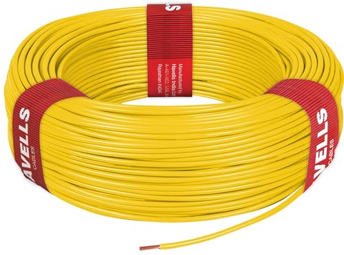 Havells Lifeguard Cable WHFFFNYL16X07 6 sq mm Wire (Yellow) - Image 2