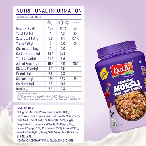 KWALITY Muesli Fruit, Nut &