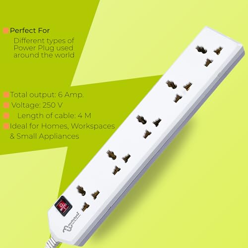MULTYBYTE 5 Socket 1 Switch