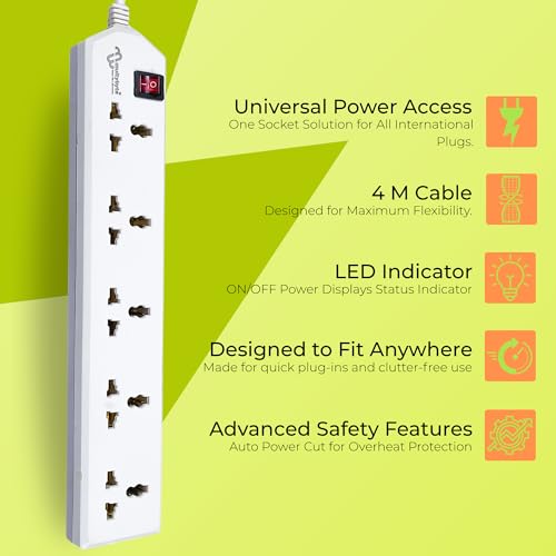 MULTYBYTE 5 Socket 1 Switch