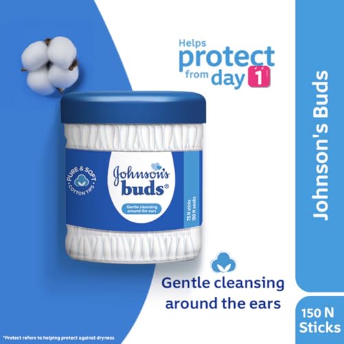 Johnson's Johnson Buds Gentle, 150 Swabs (White, 75 Count) - Image 2