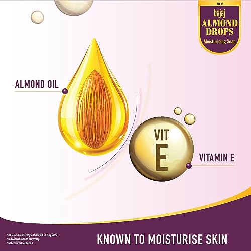 Bajaj Almond Drops Moisturizing Soap 5 X 125g - Image 4