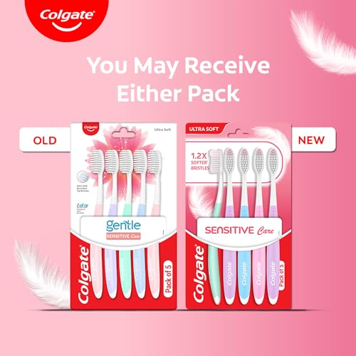 Colgate Gentle Sensitive Care Ultra Soft Bristles Toothbrush - 5Pcs - Image 2