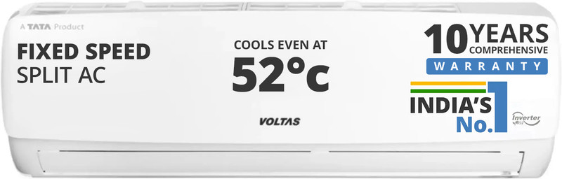 Voltas 2025 Model 0.6 Ton 2 Star Split Fixed Speed AC (072 Vectra...more