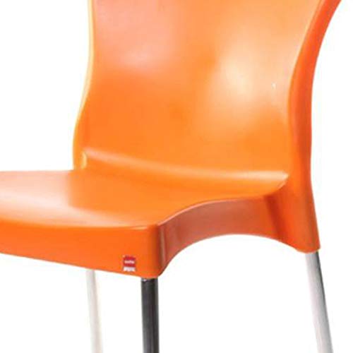 Cello Milano Cafeteria Set of 4 Chairs (Orange) - Image 5