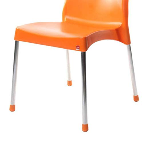 Cello Milano Cafeteria Set of 4 Chairs (Orange) - Image 6