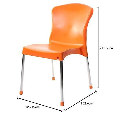 Cello Milano Cafeteria Set of 4 Chairs (Orange) - Image 7
