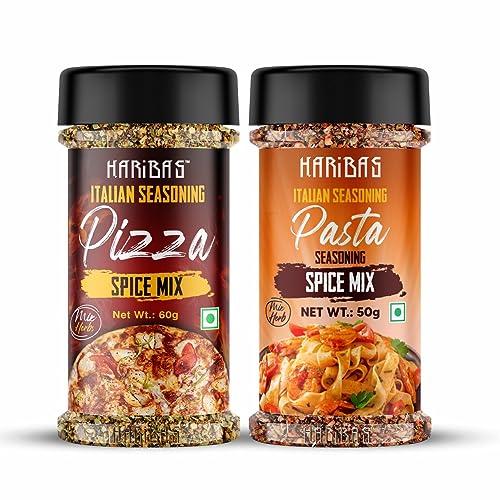 HARIBAS Combo Pasta and Pizza Seasoning Masala 50gm Each