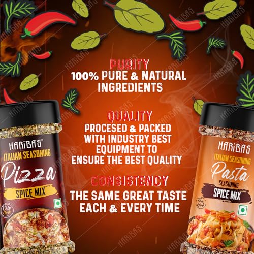 HARIBAS Combo Pasta and Pizza Seasoning Masala 50gm Each - Image 4