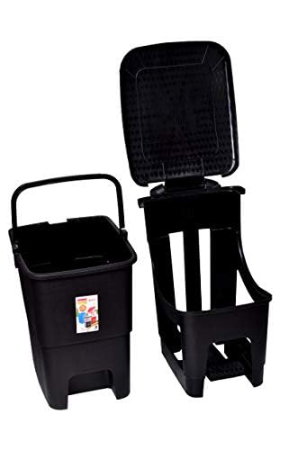 ARISTO Plastic Pedal Dustbin 12 LTR (BLACK) - Image 4