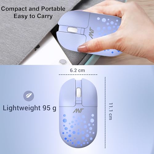 Ant Value FKAPU05 1600 DPI Wireless Mouse - Light Purple - Image 5