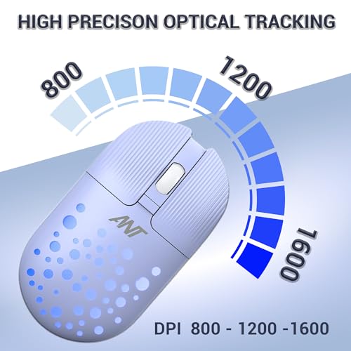 Ant Value FKAPU05 1600 DPI Wireless Mouse - Light Purple - Image 6