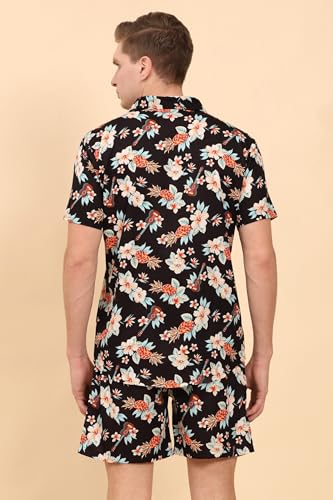 Mens Printed Casual Shirts and Shorts Set Button Down Co-ord Set - Image 2