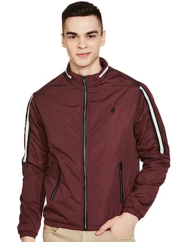 The Indian Garage Co Men Slim Fit Solid Bomber Jackets