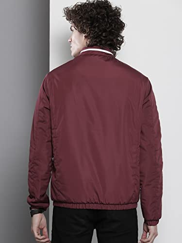 The Indian Garage Co Men Slim Fit Solid Bomber Jackets - Image 6