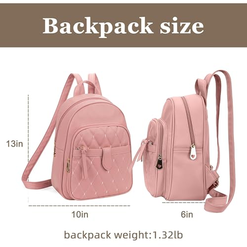 Comfabie women's quilted backpack set