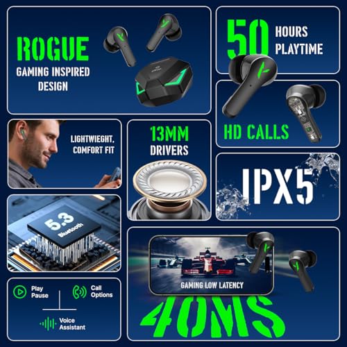 pTron Bassbuds Rogue W/ 40Ms