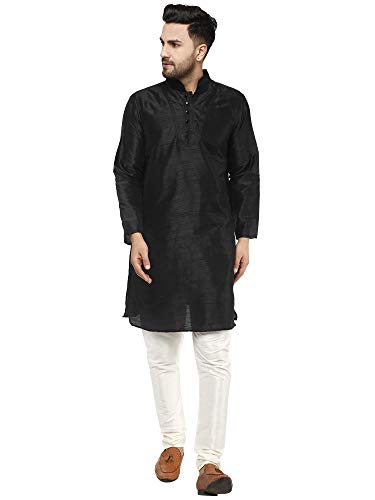 SKAVIJ Men's Dupion Silk Embroidered