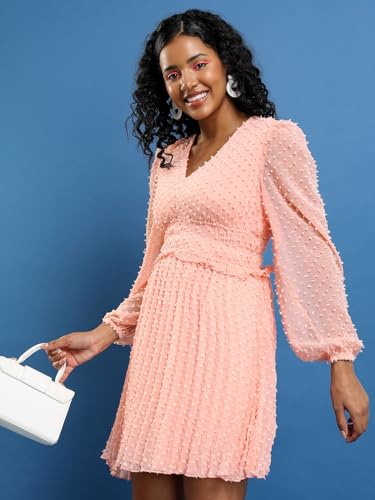 Tokyo Talkies Pink Self Design