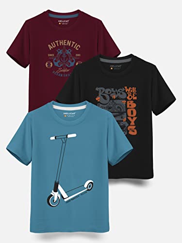 HELLCAT Boys Round Neck Printed