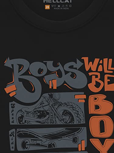 HELLCAT Boys Round Neck Printed
