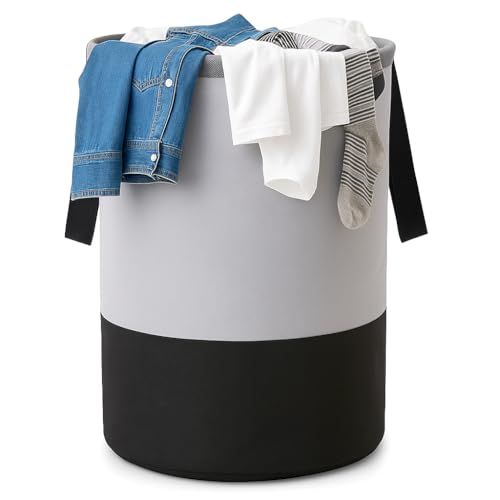 GLUN® Round Laundry Bag, Gray