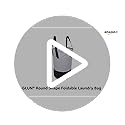 GLUN® Round Laundry Bag, Gray