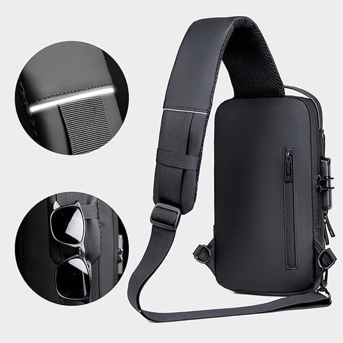 Waterproof Polyester Crossbody Sling Bag