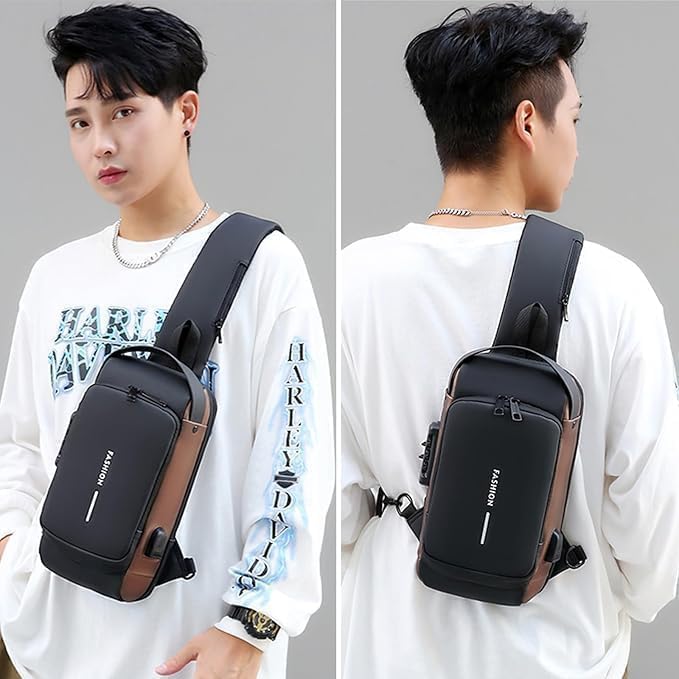 Waterproof Polyester Crossbody Sling Bag