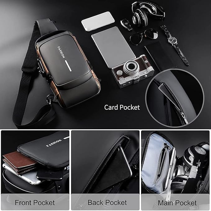Waterproof Polyester Crossbody Sling Bag