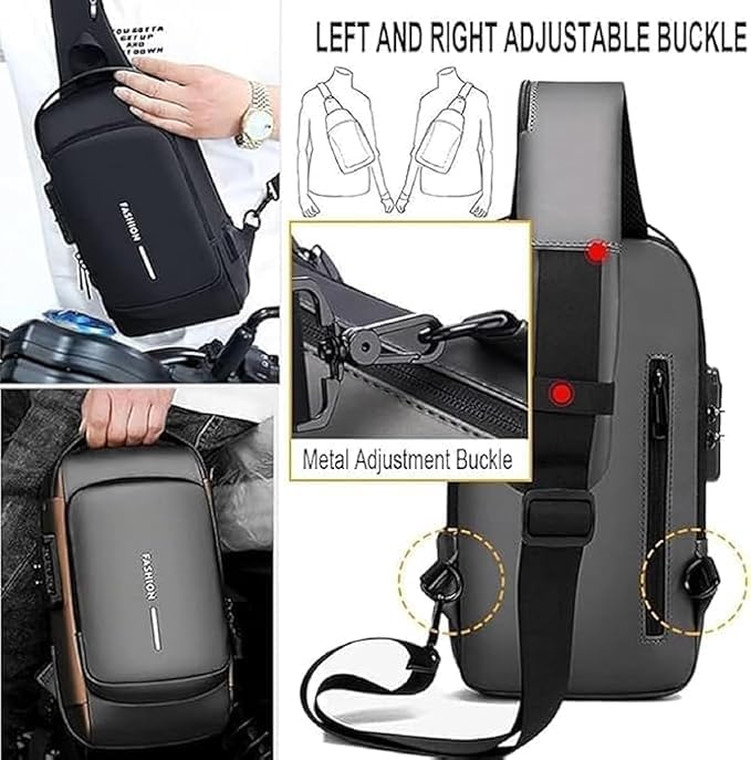 Waterproof Polyester Crossbody Sling Bag