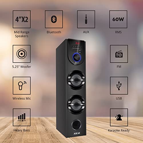 AKAI Tower Speaker 60W RMS