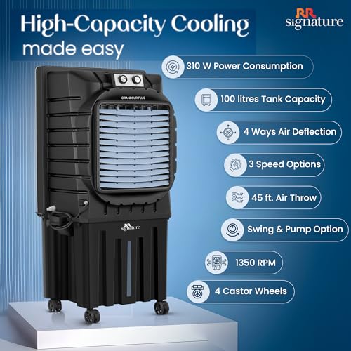 RR Signature GRANDEUR PLUS Desert Air Cooler 100 LTR 【Dark Grey】 - Image 5