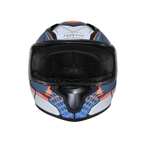 Studds Thunder Full Face Helmet D8 with Clear Visor (Matt Black N4, M) - Image 2