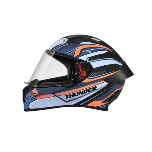 Studds Thunder Full Face Helmet D8 with Clear Visor (Matt Black N4, M) - Image 3