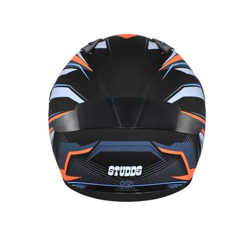Studds Thunder Full Face Helmet D8 with Clear Visor (Matt Black N4, M) - Image 5