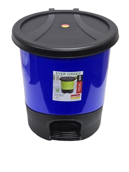 ARISTO Unique Modern Plastic Pedal Dustbin 5.7 LTR (Blue)