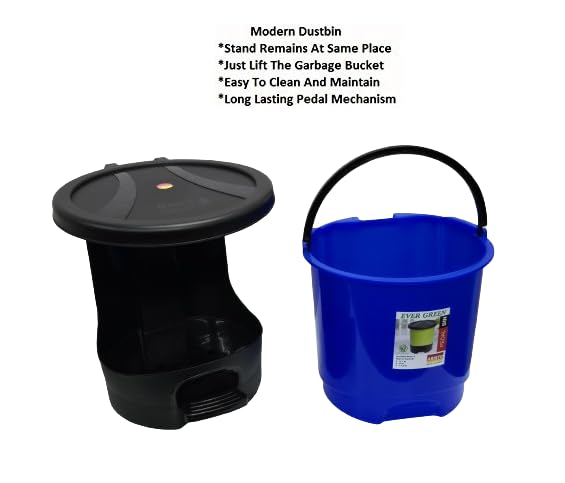 ARISTO Unique Modern Plastic Pedal Dustbin 5.7 LTR (Blue) - Image 4