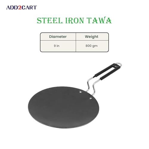 Add2Cart Pre-Seasoned Iron Concave Tawa