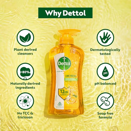Dettol Body Wash and Shower Gel, Lime fresh-500ml,Pack Of 2 - Image 6