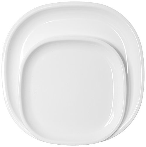 Signoraware Plastic Square Dinner Set, White, 31-Pieces - Image 4