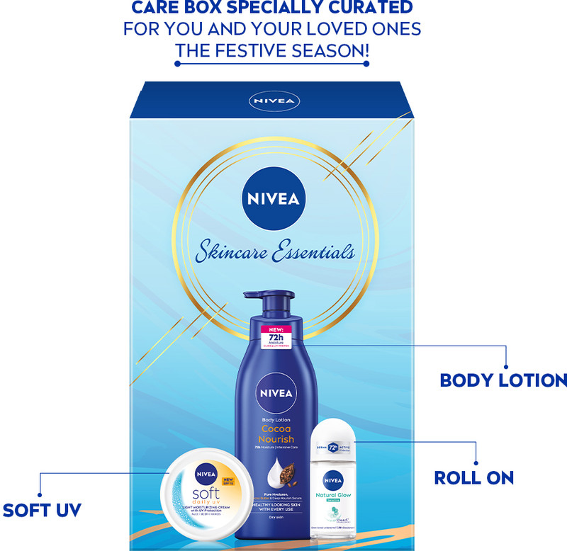 NIVEA Combo with Moisturizer Body Lotion, Soft Face Cream with SPF, Deo Roll for Women(650 ml)