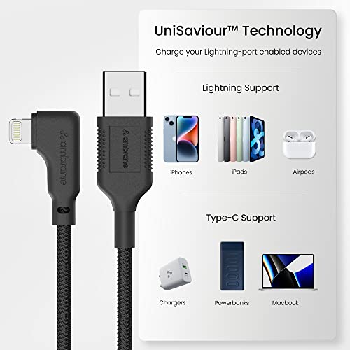 Ambrane Lightning Cable, 12W Fast