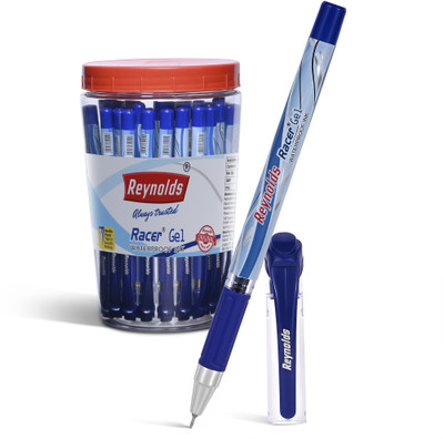 Reynolds Racer Gel Blue Pen Jar Gel Pen(Pack of 40, Ink Color - Blue) - Image 2